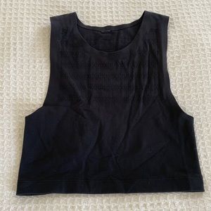 Lululemon Seamless Cropped Tank with Sheer Mesh-like Detail